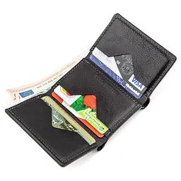 Шкіряне портмоне GRANDE PELLE 7х10х1,5 см acs0014746 - мініатюра 3