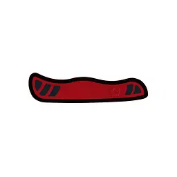 Накладка на ніж Victorinox 111мм червоний,чорний передня з лого (V+)