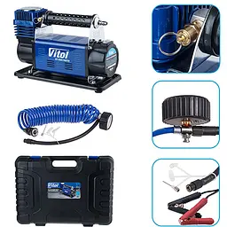 Автомобільний компресор Vitol OFF ROAD MASTER 150psi 50Amp 160л шланг 7,5м Клемі (K-71)