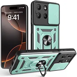 Чохол Ummi Camshield Serge Ring для Motorola Edge 60 / 60 Fusion Зелений / Green - мініатюра 2