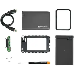 Зовнішня кишеня для HDD/SSD Transcend StoreJet 25CK3 2.5` SATA to USB 3.0 Rubber (TS0GSJ25CK3) [69861] - мініатюра 2