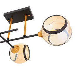 Люстра Brille стельова Е27 180W BK/JGT (BL-699C/JGT (BL-699C/3) - мініатюра 2