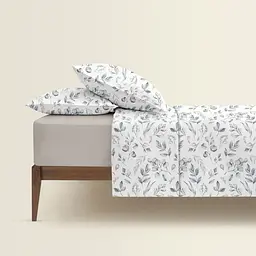 Комплект постільної білизни Cosas полуторний без простирадла STEPPE FLOWERS 160 x 220 см (FoliageBeigeGrey_160_2) - мініатюра 2