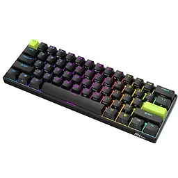 Ігрова магнітна дротова клавіатура Royal Kludge RK C61 / Mint Switch / Black - мініатюра 6