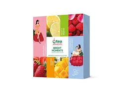 Чай пакетований фруктовий та трав'яний Tea Moments асорті Bright Moments 54,4 г (4 смаки x 8 пірамідок) NEW 32 пакетиків