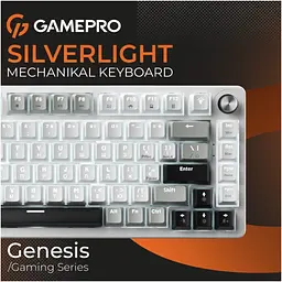 Клавіатура GamePro Genesis Silverlight MK126 USB UA Grey (MK126) - мініатюра 4