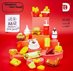 Конструктор їжа DK 5025 Western Fast Food Creator Expert Фаст-фуд, 18 моделей, 827 деталей - мініатюра 6