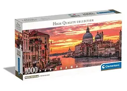 Пазл Clementoni High Quality Collection: Захід сонця над каналом, Венеція, Італія (High Quality Collection - The Grand Canal Panorama Puzzle - 1000 pcs.), 1000 ел. (панорама) (39878)