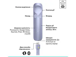 Презентер Logitech Spotlight 2 Light Lilac (910-007673) - миниатюра 2