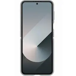 Шкіряний чохол Leather Case (AAA) для Samsung Galaxy Z Flip7 Light Gray - мініатюра 2