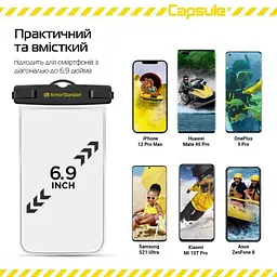 Водонепроникний чохол Armorstandart Capsule Waterproof Case ARM59233 (Black) [72422] - мініатюра 5