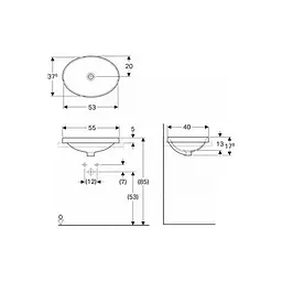 Раковина Geberit VariForm 55 500.719.01.2, Білий - мініатюра 3