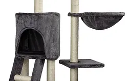 Happet Кігтеточка-будинок для котів, темно-сіра, 140x49x35 см (CT11) - мініатюра 2