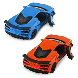 Автомодель - Chevrolet Corvette Z06 2023 (помаранчевий, світло-блакитний), в асортименті - мініатюра 2