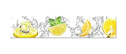 Вініловий кухонний фартух Частка Лимона наклейка для кухні лід вода цитрус Фрукти Жовтий Happy Pocket Z181689 - мініатюра 6