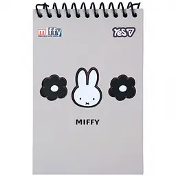 Блокнот Yes Miffy Flora 100x150 мм з фігурною висічкою 60 аркушів клітинка (152250)