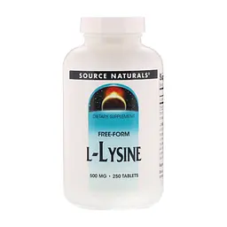 Амінокислота Source Naturals Лізин 500мг, 250 таблеток (SN0140)