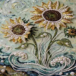 Картина з перлинами Соняшникове Сяйво Strateg ZZH2020-9 Різнокольоровий shop (4823136502608)