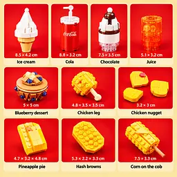 Конструктор їжа DK 5025 Western Fast Food Creator Expert Фаст-фуд, 18 моделей, 827 деталей - мініатюра 4