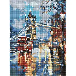 Алмазна мозаїка Дощовитий мрійний Лондон ©art_selena_ua Ідейка AMO20085, 30х40 см