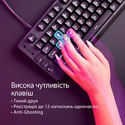 Клавіатура HyperX Alloy Origins EVE 1800 99key Red USB-A EN/UA RGB Black (B7JE0AA) - мініатюра 7