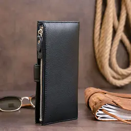 Гаманець шкіряний жіночий на хлястику з кнопкою ST Leather 19280 чорний - мініатюра 10
