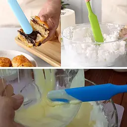 Шпатель кондитерський силіконовий лопатка кондитерська для торта 24 см, Kitchen Master Салатовий 87105 - мініатюра 10