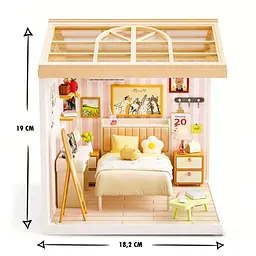 Конструктор-румбокс Спальня Mini House 8004-MH серії Інтер'єр , зі світлом - мініатюра 3