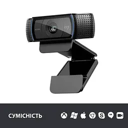 Веб-камера Logitech C920 HD Pro з мікрофоном (960-001055) - мініатюра 2