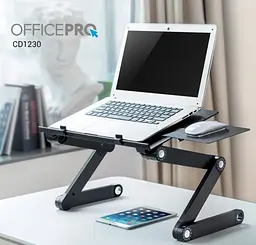 Стол-підставка для ноутбука 17.3 дюйма з охолодженням OfficePro OPCD-1230 2xfans Black - мініатюра 5