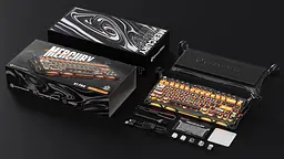 GravaStar Клавіатура механічна Mercury K1 Pro 80keys, GravaStar x Kailh Speedy Mint, BT/WL/USB, RGB, CyberFlare - мініатюра 2