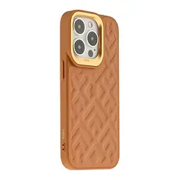 Чохол-накладка Kajsa Briquette Collection Rhombus Apple iPhone 14 Pro Max Brown - мініатюра 4