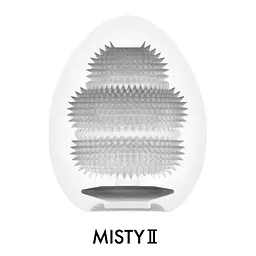 Мастурбатор-яйце Tenga Egg Misty II, щільний TPE, пробник лубриканту 5 мл - мініатюра 3