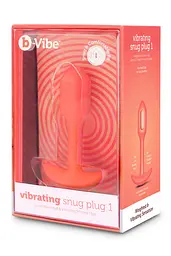 Анальна пробка B-Vibe Vibrating Snug Plug 1, 10 см (помаранчевий) - мініатюра 2