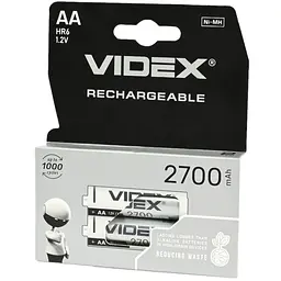 Акумулятори Videx HR6 AA 2700mAh double blister 2 шт. (HR6/2700/2DB)