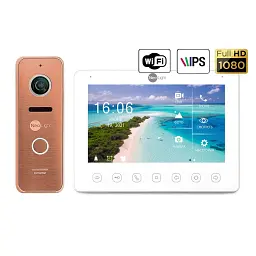 Комплект відеодомофону NeoLight NeoKit HD+ WF Bronze б/в