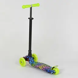 Самокат дитячий Best Scooter 59х17х26 см Чорно-салатовий 000231543 - мініатюра 4