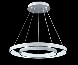 Люстра стельова LED Splendid Ray L2551/580+380/2, 2 лампи, білий, регулювання світла, сучасний стиль - мініатюра 2