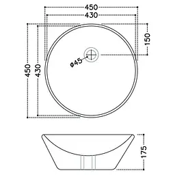 Умивальник Jaquar 45x45 JDS-WHT-25905, Білий - мініатюра 2