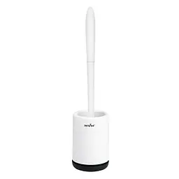 Йоржик для унітазу МВМ My Home підлоговий BP-13, білий з чорним (BP-13 WHITE/BLACK)