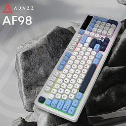 Провідна ігрова клавіатура Ajazz AF-GB-98 USB White-Blue - мініатюра 5