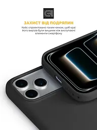 Силиконовый чехол с MagSafe для Apple iPhone 17 Pro, ICON2 MagCase, черный, противоударный, панель с мягкой подкладкой, защита всего корпуса, поддержка беспроводной зарядки, совместим с защитными стеклами и пленками, ArmorStandart (ARM86248) - мініатюра 5