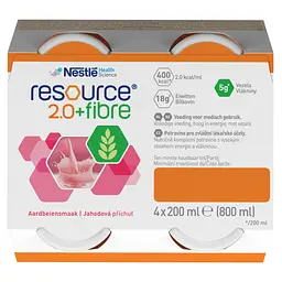 Набір ентеральне харчування Nestle Health Science Resource 2.0+Fibre зі смаком полуниці 4 шт. х 200 мл - мініатюра 8