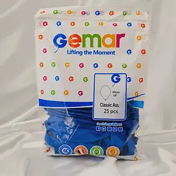 Надувні повітряні кульки Gemar 45 см (18") 25 шт наповнення повітрям або гелієм Синій - мініатюра 2