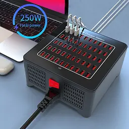 Зарядна станція ILEPO багатопортова на 50 USB портів 250 Вт / мережевий мультизарядний пристрій (19015) - мініатюра 9