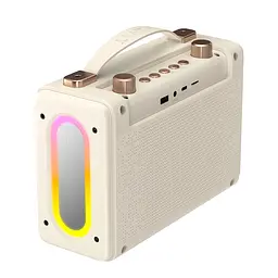 Портативна ретро колонка караоке HAVIT SK823BT 16W RGB Beige HAVIT (28308-000) - мініатюра 6