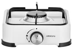 Настільна плита Ardesto GTC-NS1011W, White, поворотні перемикачі, 1 конфорка, емальована сталь, 11x29x23 см - мініатюра 2