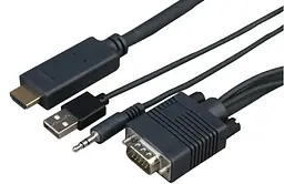 Кабель VGA+audio-HDMI 3 м VegaCable CABVGAMJHDMI3