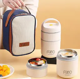 Термос для їжі ланчбокс FOOD харчовий термос з контейнером blue 0.68 л - мініатюра 3