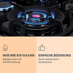 Варильна поверхня газова Klarstein Ignito Max 4 (10036453) - мініатюра 3